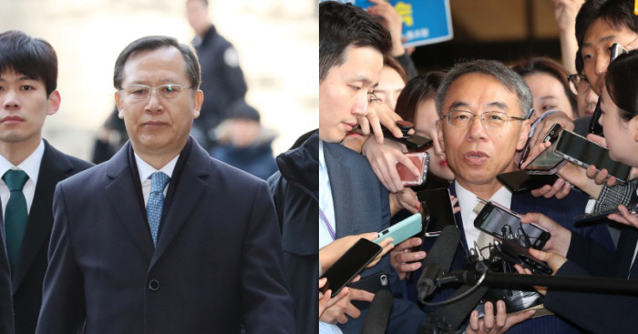 박병대 전 법원행정처장(왼쪽)과 임종헌 전 법원행정처 차장(오른쪽).