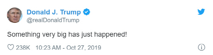 도널드 트럼프 미국 대통령 트위터.