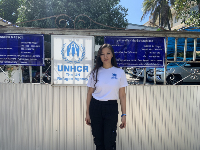 유엔난민기구 태국 매솟 사무소에 도착한 호란. 유엔난민기구 제공