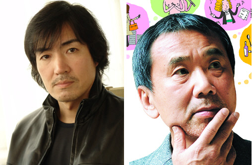 히가시노 게이고(왼쪽)와 무라카미 하루키(오른쪽).