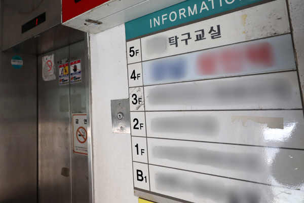 신천지 ‘교회’는 가리고…장로회·탁구교실로 위장 신천지 위장교회로 확인된 대구 달서구 한 상가 건물 5층 유리창에 ‘교회’ 글자를 덮은 선팅 필름이 22일 붙어 있다. 이 교회 사무실 출입구에는 ‘대한 예수교 장로회’라고 적힌 입간판이 있다. 건물 안내판에는 5층이 ‘탁구교실’로 표기돼 있다(왼쪽 사진부터). 대구시는 신천지 대구교회가 알리지 않은 위장교회 2곳을 확인해 폐쇄하고 교인들의 확진 여부를 조사 중이다.  연합뉴스