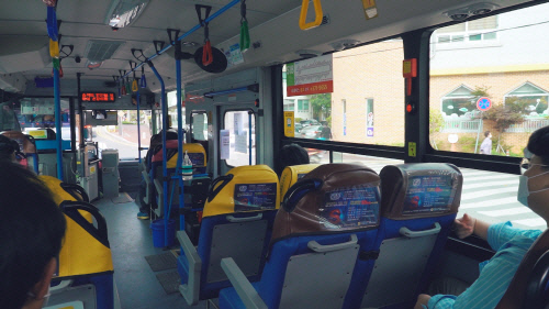 광주 518버스의 내부 전경. | 유명종 PD