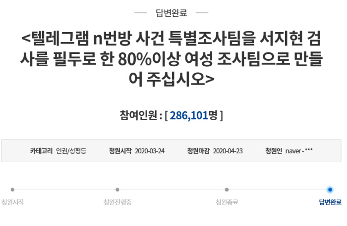 청와대 국민청원 홈페이지 갈무리