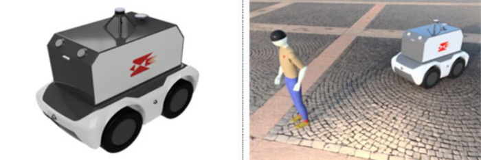 집배원 추종로봇. 우정사업본부 제공