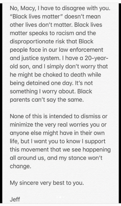 베이조스가 이용자의 이메일에 대한 자신의 답신이라며 인스타그램에 공개한 글. 제프 베이조스 인스타그램