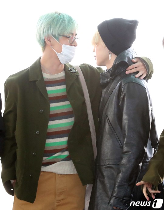 방탄소년단 뷔 지민 - 뉴스1