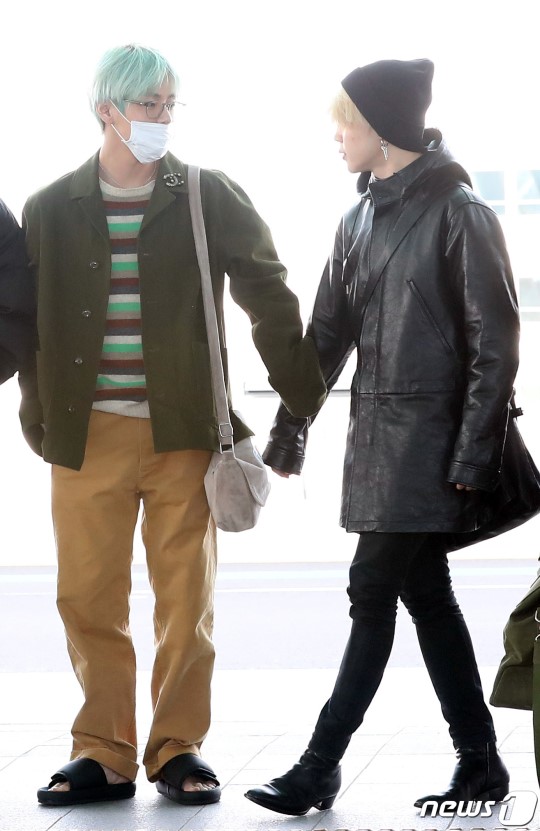 방탄소년단 뷔 지민 - 뉴스1