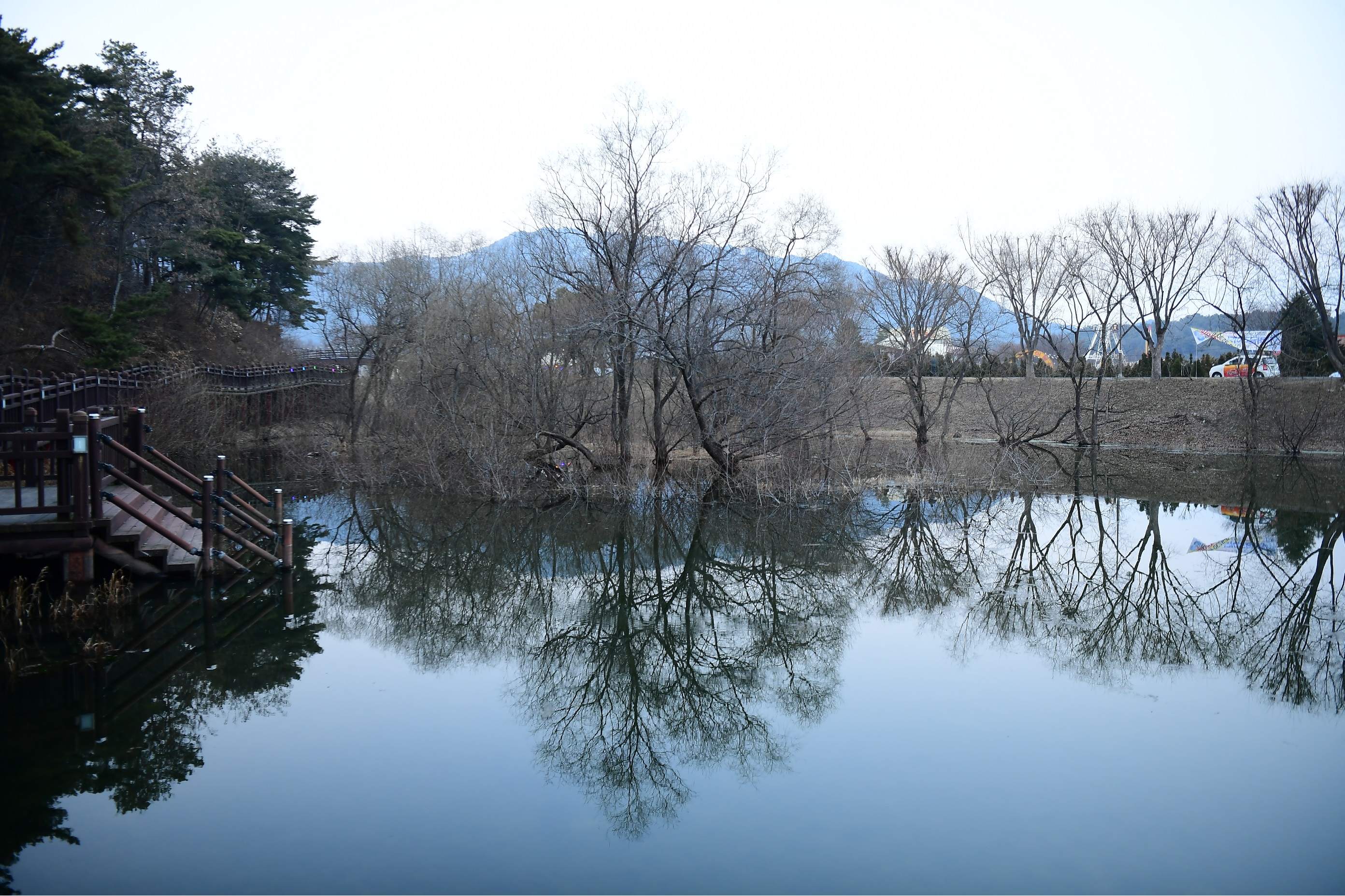 제천 의림지 산책로.