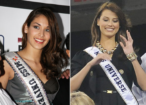 2008년 미스유니버스 다이아나 멘도사와 2009년 스테파니아 페르난데스(CC BY 2.0·위키피디아)