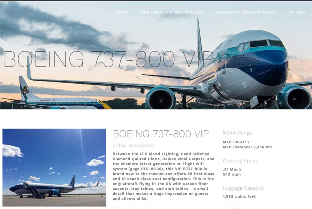 방탄소년단 전용기는 미국 뉴햄프셔주에 본사를 둔 여객기 대여 회사 PJS(private jet services group)의 여객기로 알려졌다/사진=PJS 홈페이지