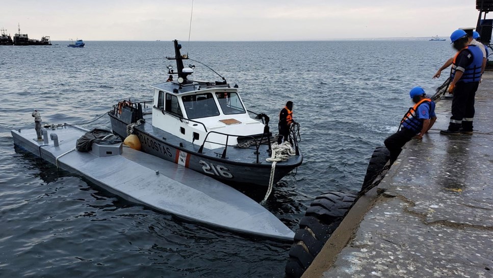 페루에서 적발된 마약 잠수함. 사진=EPA 연합뉴스