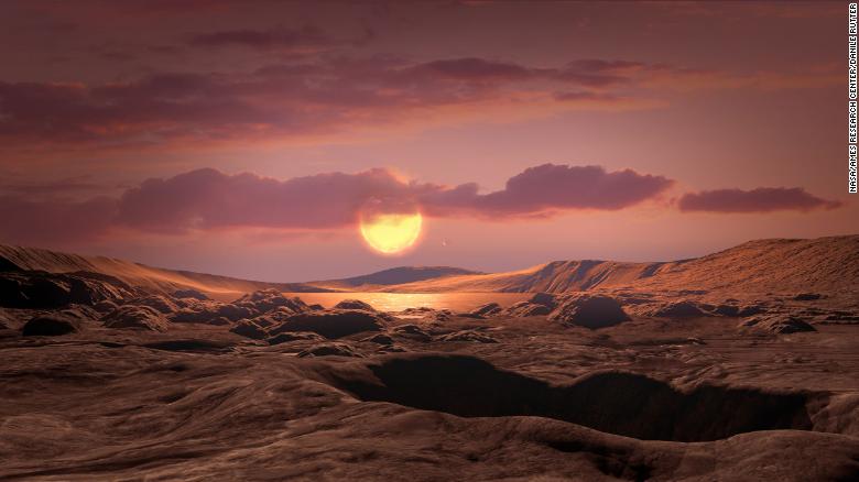 사진 위는 지구와 케플러-1649c의 비교 이미지, 사진 아래는 케플러-1649c의 상상도