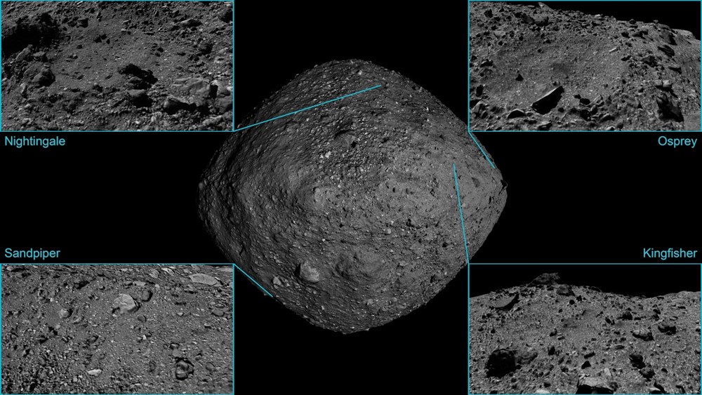 향후 오시리스-렉스가 탐사할 4곳의 후보지