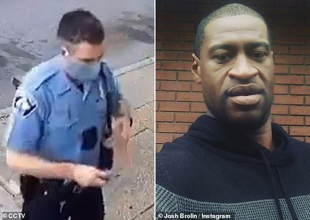 토마스 레인(왼쪽)과 조지 플로이드.