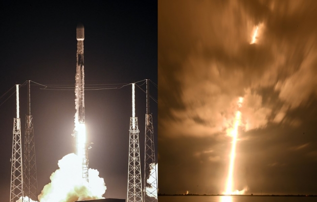 지난 3일 스타링크 위성 60기를 탑재한 로켓의 발사모습. 사진=AP 연합뉴스