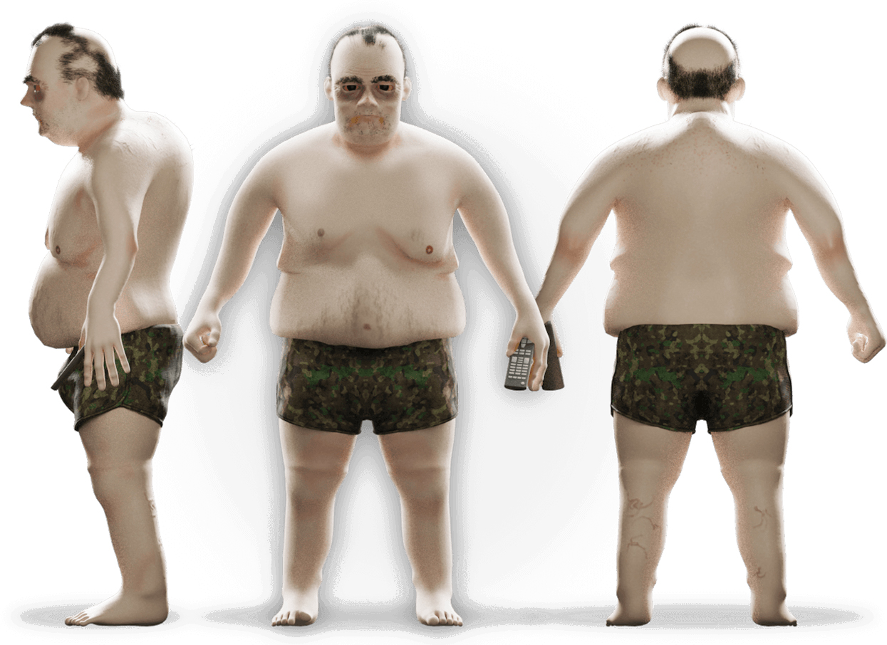 20년간 넷플릭스로 영상 콘텐츠를 몰아본 가상 남성 에릭의 모습.