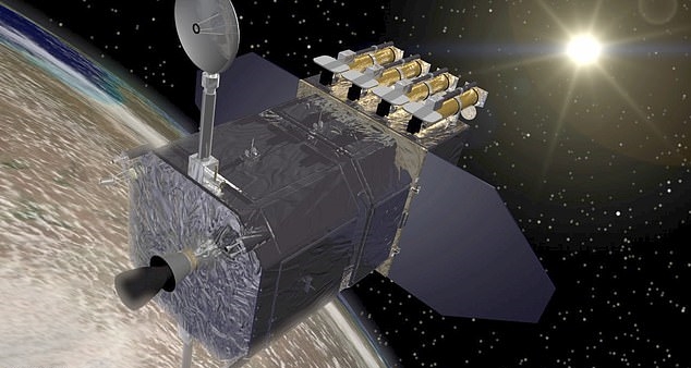 지구 상공 위에서 태양을 관측하는 NASA의 태양활동관측위성(SDO)의 이미지