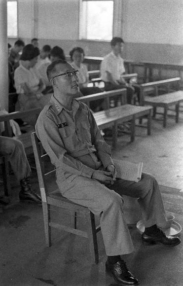 군사재판에서 진술 중인 고(故) 원충연 대령. 서울신문 DB