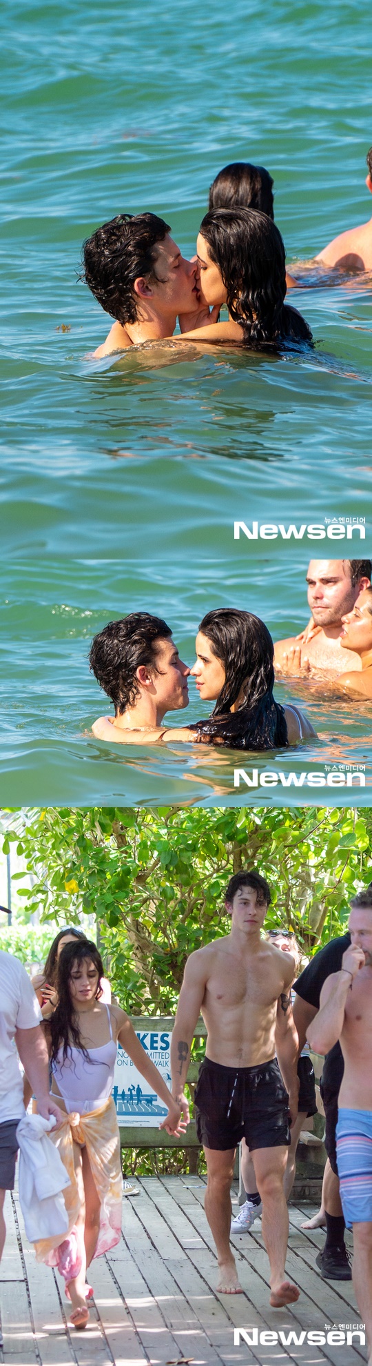 출처: 뉴스엔/ 해변 데이트를 즐기고 있는 숀 멘데스와 카밀라 카베요