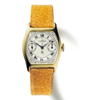 까르띠에 최초의 크로노그래프 시계 '톡튀(Tortue)'(1928년)