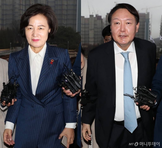 추미애 법무부 장관(사진 왼쪽)과 윤석열 검찰총장/사진=이기범 기자 leekb@