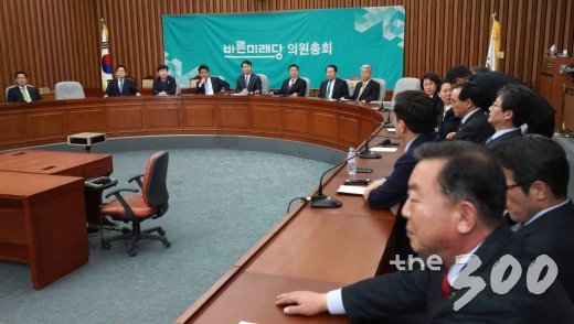 18일 오전 서울 여의도 국회에서 선거제 패스트트랙 논의 등 당의 운명을 가를 바른미래당 의원총회가 진행되고 있다./사진=이동훈 기자