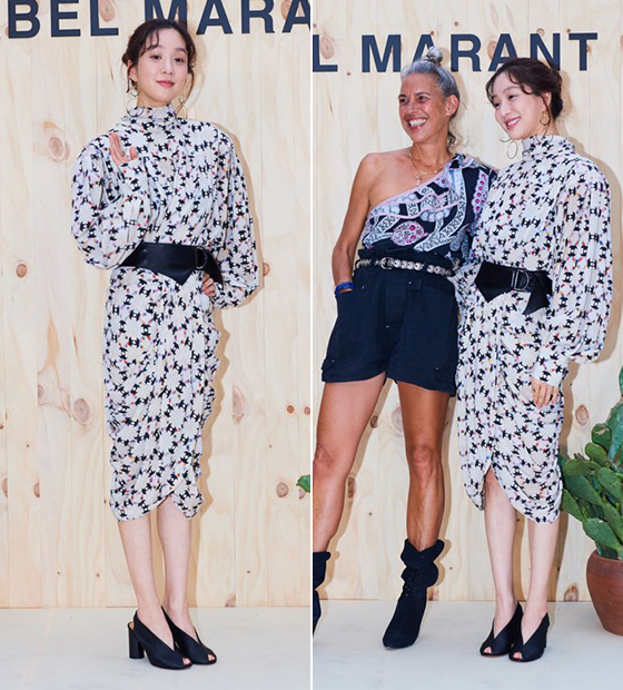 디자이너 이자벨 마랑, 배우 정려원/사진=이자벨 마랑