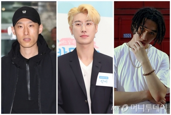 왼쪽부터 래퍼 블랙넛, 산이, 김효은./사진=머니투데이 DB