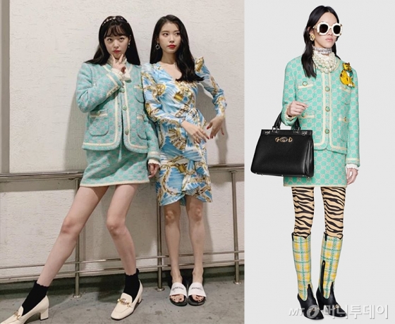 배우 설리, 아이유 /사진=설리 인스타그램, 구찌 공식 홈페이지