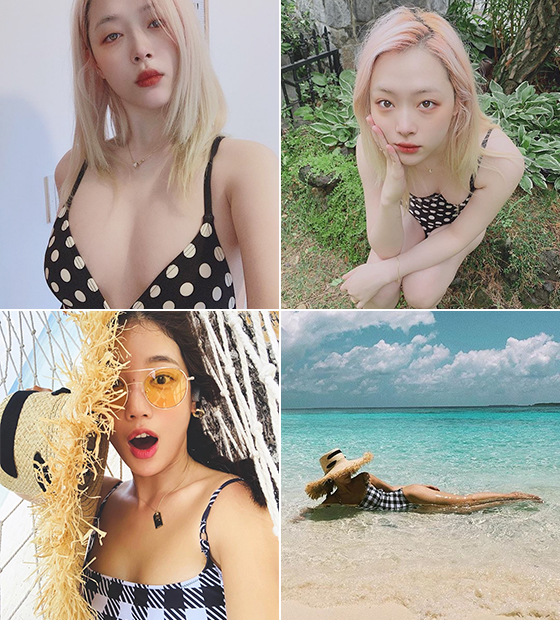 가수 겸 배우 설리, 배우 기은세/사진=각 스타 인스타그램