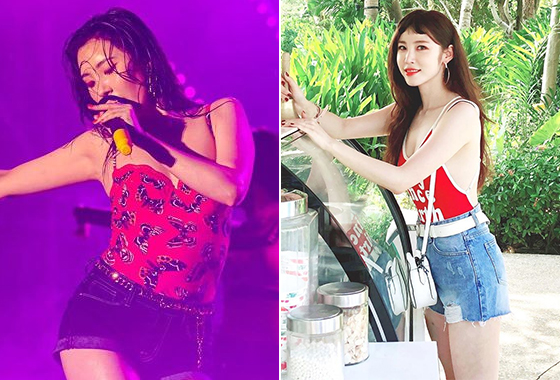 가수 선미, 전효성/사진=각 스타 인스타그램