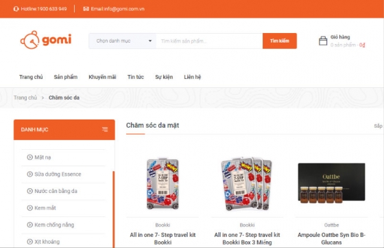 고미코퍼레이션이 운영하는 e커머스 플랫폼폼 '고미' /사진제공=고미코퍼레이션