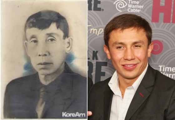 /사진= (왼쪽) 골로프킨의 할아버지 세르게이 박 (오른쪽) 게네디 골로프킨