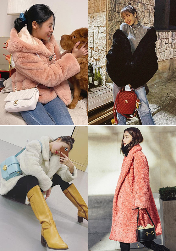 왼쪽부터 시계 방향으로 그룹 AOA 설현, 블랙핑크 리사, 배우 기은세, 가수 현아/사진=각 스타 인스타그램