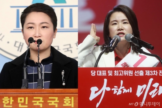 사진 왼쪽부터 이언주 전진당 대표, 신보라 자유한국당 의원./사진=홍봉진 기자, 이동훈 기자