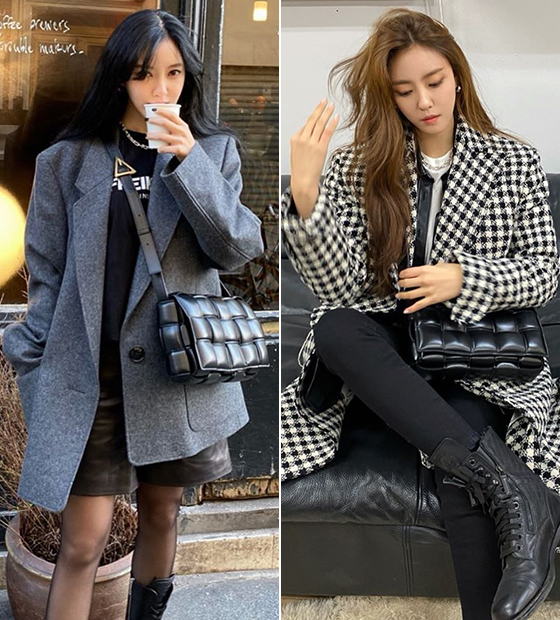 카세트 백을 멘 가수 효민/사진=효민 인스타그램