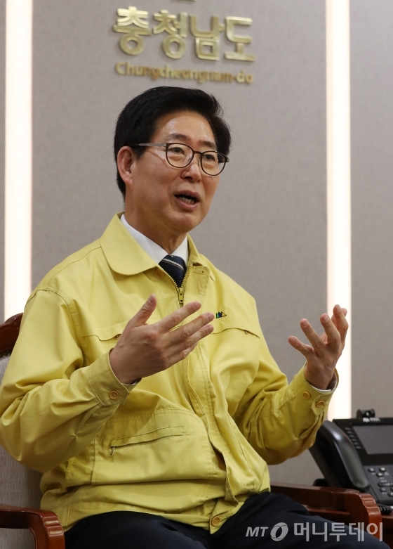 양승조 충남도지사 인터뷰 / 사진=김휘선 기자 hwijpg@