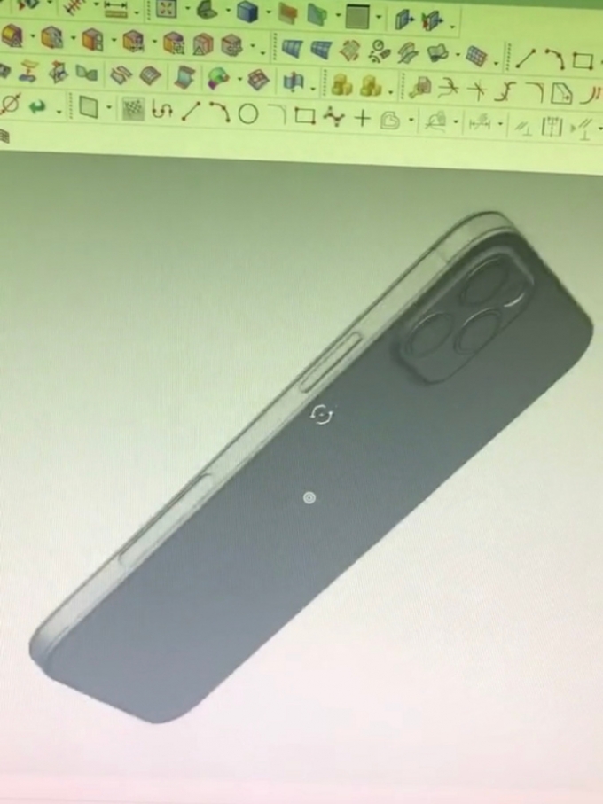 아이폰12 프로 맥스로 추정되는 CAD 화면 /사진=ITHOME