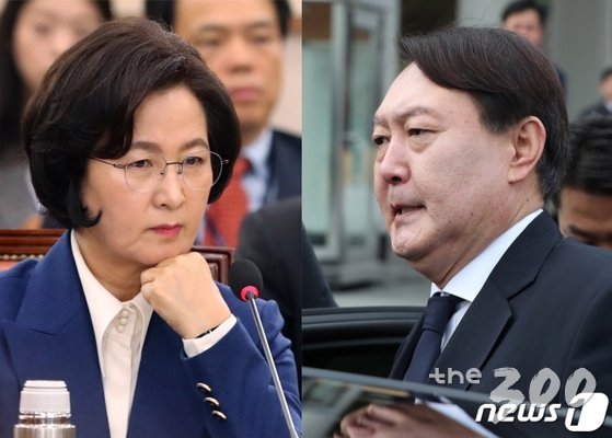 추미애 법무부 장관(왼)과 윤석열 검찰총장/사진=뉴스1