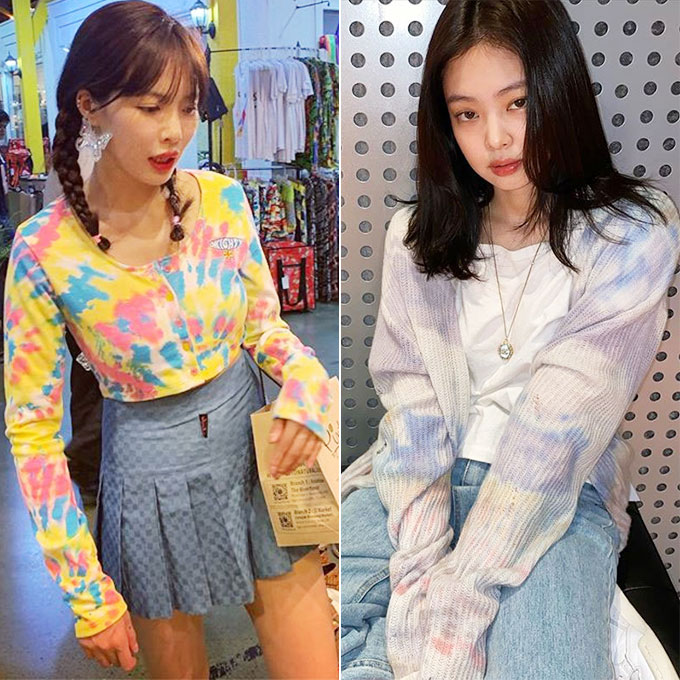 가수 현아, 그룹 블랙핑크 제니/사진=각 스타 인스타그램