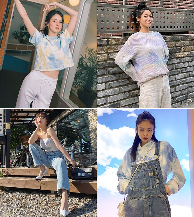 (왼쪽부터 시계 방향으로)배우 한소희, 그룹 AOA 설현, 블랙핑크 제니, 가수 현아/사진=각 스타 인스타그램