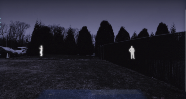 미군의 MR헤드셋에는 열추적 센서가 달려 있어 야간에도 아군과 적군을 구별할 수 있다. 사진은 CNBC 기자가 MR헤드셋 착용 경험에 바탕, 그래픽으로 재현한 이미지다./CNBC캡처