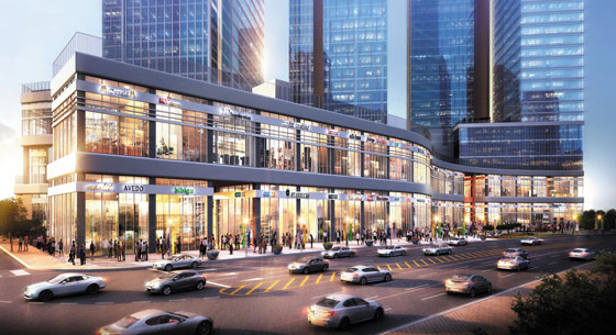 경기 광명시 광명역 역세권에 들어서는 상업시설 '광명 국제디자인클러스터(GIDC) 몰'의 완공 후 모습. 현재 광명역 주변에는 이케아·롯데프리미엄아울렛 등 대형 쇼핑센터가 몰려 있어 주말이면 서울과 수도권 각지에서 온 쇼핑객들로 북적인다. /GIDC 광명역