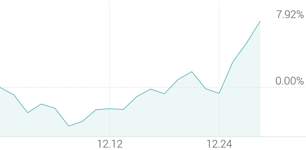1개월 등락률 +8.03%