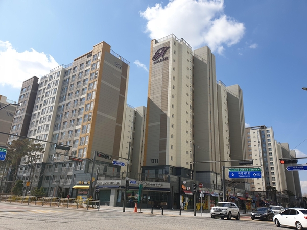 서울 강서구 마곡동 마곡힐스테이트마스터 아파트 단지 전경. /허지윤 기자