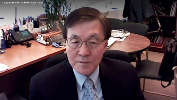 지난 5월 14일(현지시각) 김광수 교수가 로이터와 인터뷰하는 모습. /로이터 캡처