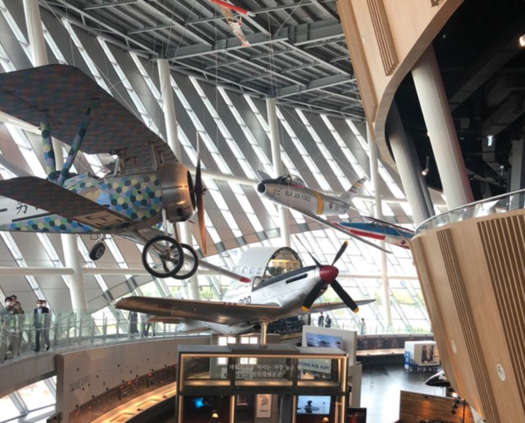 국립항공박물관 내에 전시된 실제 크기의 항공기들, 1920년대 이후 국내에서 사용됐던 항공기 모델들이다./국토부 제공