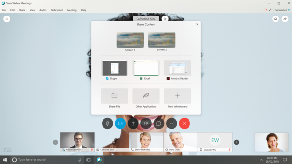 시스코의 협업 플랫폼 ‘웹엑스’. /시스코