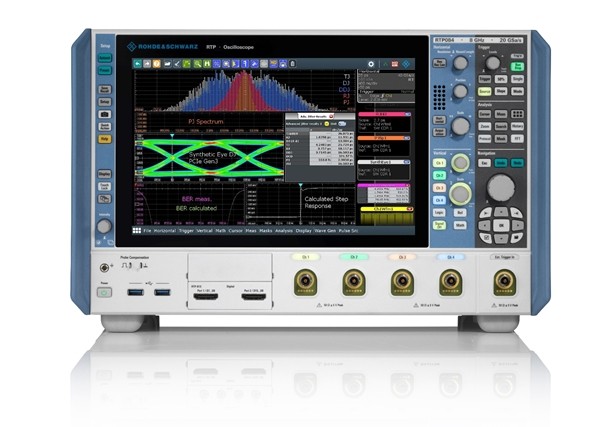 로데슈바르즈의 고성능 오실로스코프 R&S RTP와 K-133 지터 분석 소프트웨어