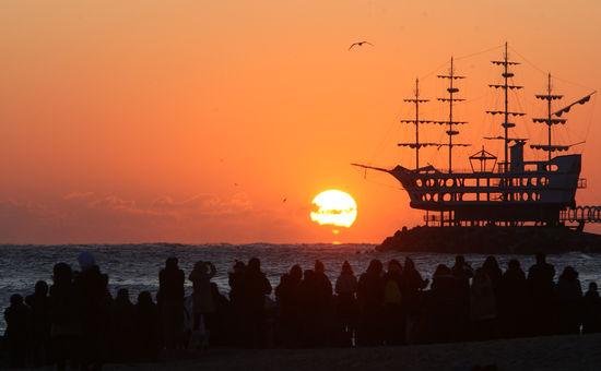 강릉 정동진해변에서 바라본 일출의 모습.(기사와 관계없음). 연합뉴스